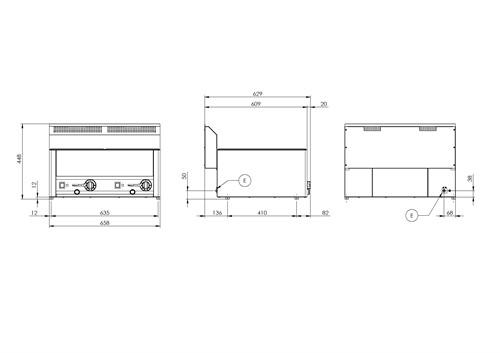 Mått Vattenbad BM-60-EL